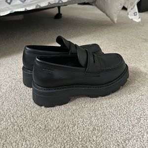 Vagabond Black Platform Penny Loafers